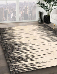 Abstract Coffee Brown Modern Rug, abs3140