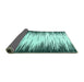 Sideview of Abstract Turquoise Modern Rug, abs3140turq