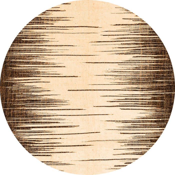 Round Abstract Orange Modern Rug, abs3140org