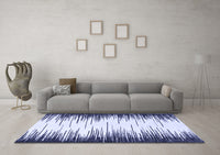 Machine Washable Abstract Blue Modern Rug, wshabs3140blu