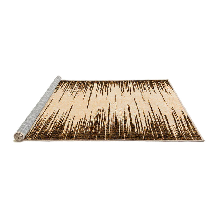 Sideview of Machine Washable Abstract Orange Modern Area Rugs, wshabs3140org