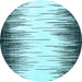 Round Abstract Light Blue Modern Rug, abs3140lblu