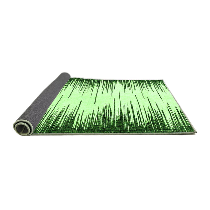 Sideview of Abstract Green Modern Rug, abs3140grn