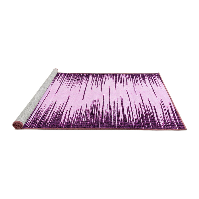Sideview of Machine Washable Abstract Pink Modern Rug, wshabs3140pnk