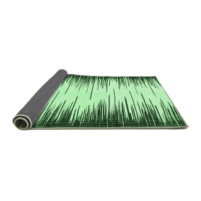 Sideview of Abstract Emerald Green Modern Rug, abs3140emgrn