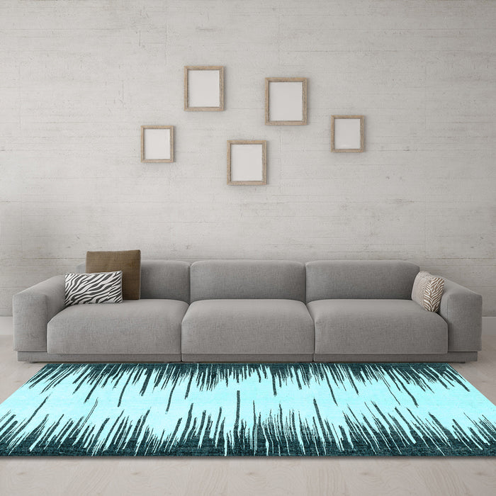 Machine Washable Abstract Light Blue Modern Rug in a Living Room, wshabs3140lblu