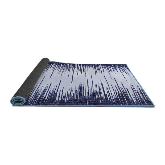 Sideview of Abstract Blue Modern Rug, abs3140blu