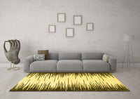 Machine Washable Abstract Yellow Modern Rug, wshabs3140yw