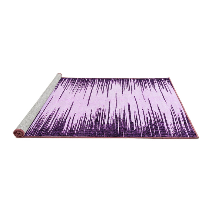 Sideview of Machine Washable Abstract Purple Modern Area Rugs, wshabs3140pur
