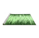 Sideview of Machine Washable Abstract Green Modern Area Rugs, wshabs3140grn