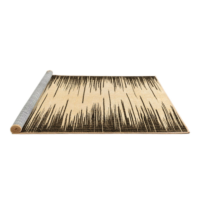 Sideview of Machine Washable Abstract Brown Modern Rug, wshabs3140brn