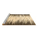 Sideview of Machine Washable Abstract Brown Modern Rug, wshabs3140brn