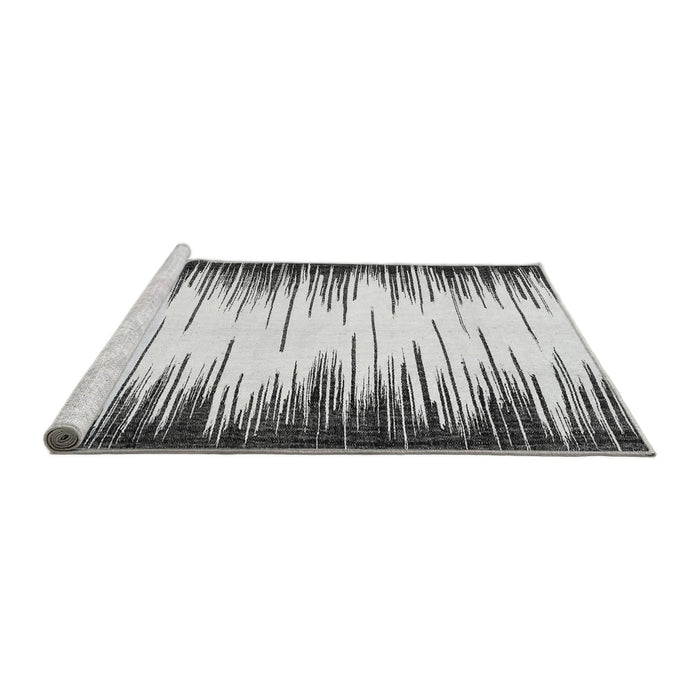 Sideview of Machine Washable Abstract Gray Modern Rug, wshabs3140gry