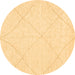 Round Solid Brown Modern Rug, abs3141brn