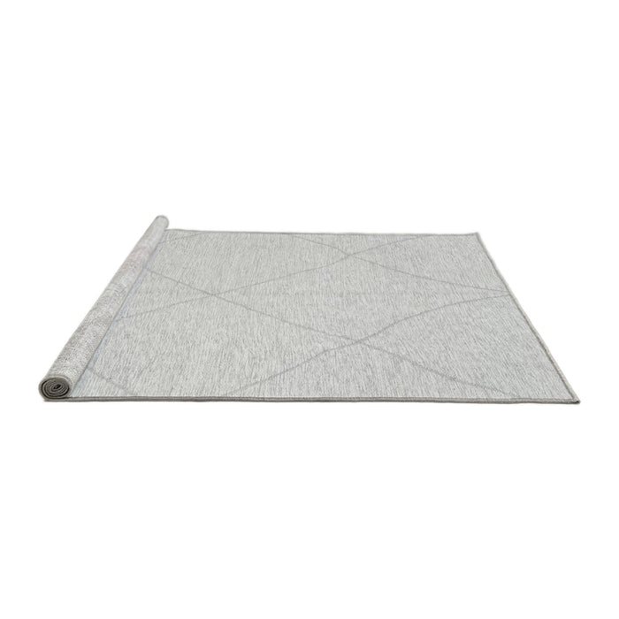 Sideview of Machine Washable Solid Gray Modern Rug, wshabs3141gry