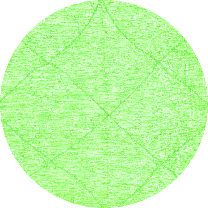 Round Solid Green Modern Rug, abs3141grn