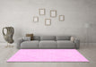 Machine Washable Solid Pink Modern Rug in a Living Room, wshabs3141pnk