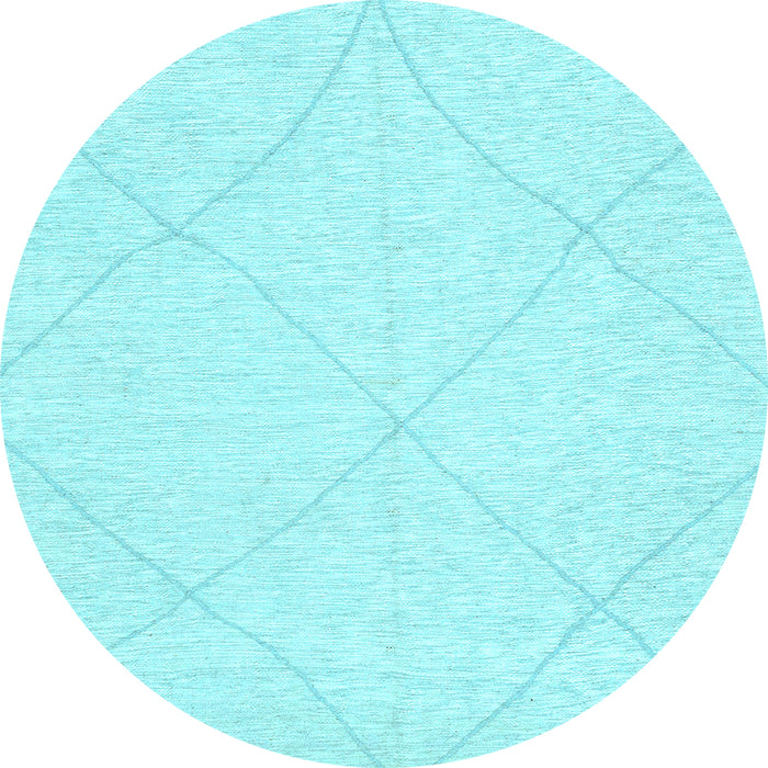 Round Solid Light Blue Modern Rug, abs3141lblu