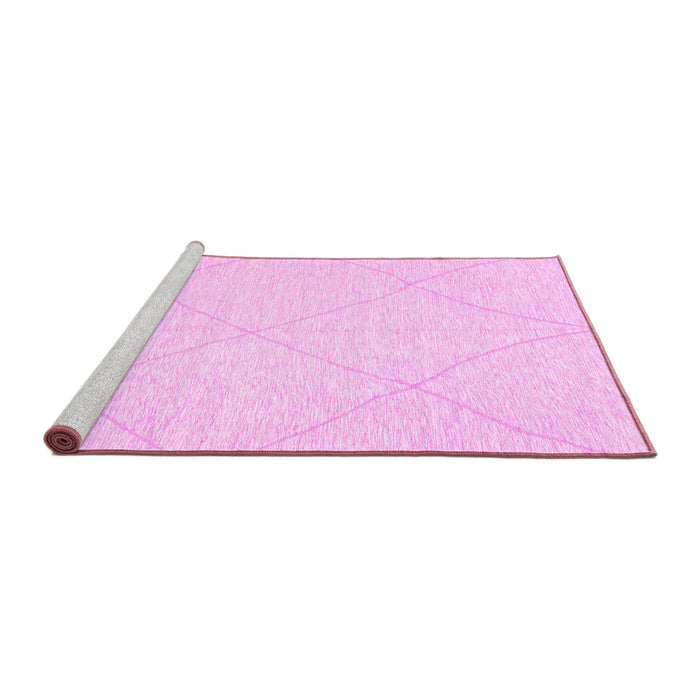 Sideview of Machine Washable Solid Pink Modern Rug, wshabs3141pnk