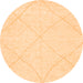 Round Solid Orange Modern Rug, abs3141org