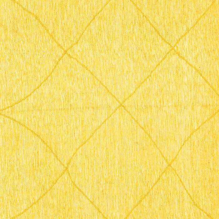 Square Solid Yellow Modern Rug, abs3141yw