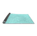 Sideview of Solid Light Blue Modern Rug, abs3141lblu