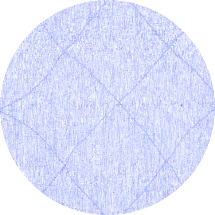 Round Solid Blue Modern Rug, abs3141blu