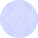 Round Solid Blue Modern Rug, abs3141blu