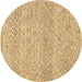 Round Abstract Brown Modern Rug, abs3142brn