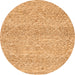 Round Abstract Orange Modern Rug, abs3142org