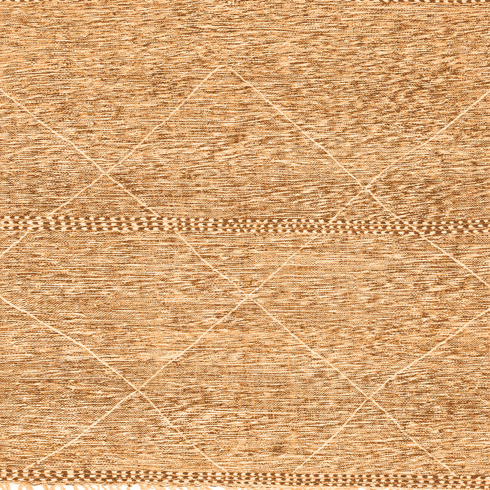 Square Abstract Orange Modern Rug, abs3142org