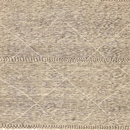 Square Abstract Dark Almond Brown Modern Rug, abs3142