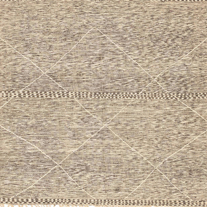 Square Machine Washable Abstract Dark Almond Brown Rug, wshabs3142