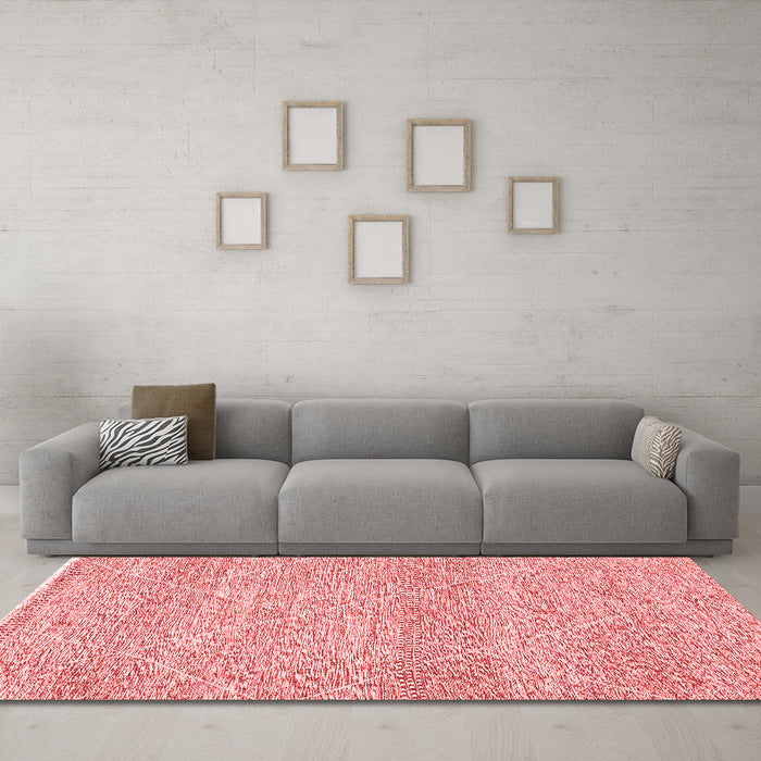 Modern Red Washable Rugs