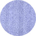 Round Machine Washable Abstract Blue Modern Rug, wshabs3142blu