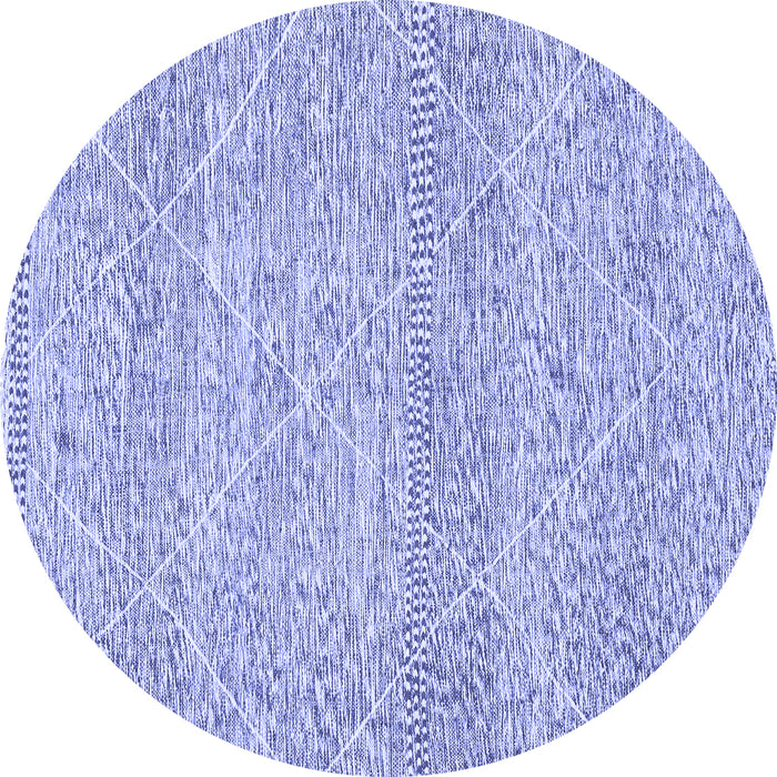 Round Abstract Blue Modern Rug, abs3142blu