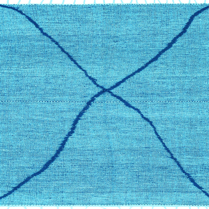 Square Machine Washable Abstract Light Blue Modern Rug, wshabs3143lblu