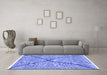 Machine Washable Abstract Blue Modern Rug in a Living Room, wshabs3143blu