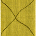 Square Abstract Yellow Modern Rug, abs3143yw