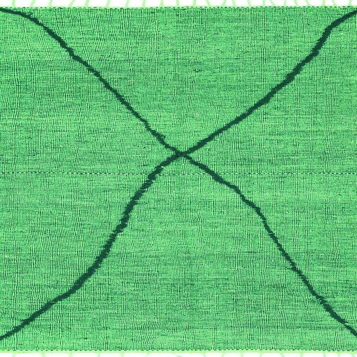 Square Abstract Green Modern Rug, abs3143grn