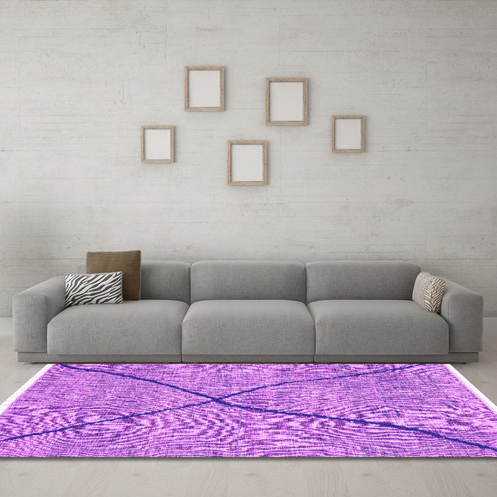 Machine Washable Abstract Pink Modern Rug in a Living Room, wshabs3143pnk