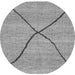 Round Abstract Gray Modern Rug, abs3143gry