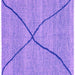 Square Machine Washable Abstract Purple Modern Area Rugs, wshabs3143pur