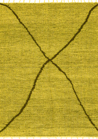 Abstract Yellow Modern Rug, abs3143yw