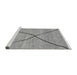 Sideview of Machine Washable Abstract Gray Modern Rug, wshabs3143gry