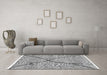 Machine Washable Abstract Gray Modern Rug in a Living Room,, wshabs3143gry