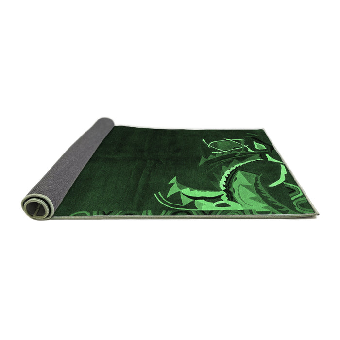 Sideview of Oriental Emerald Green Asian Inspired Rug, abs3144emgrn