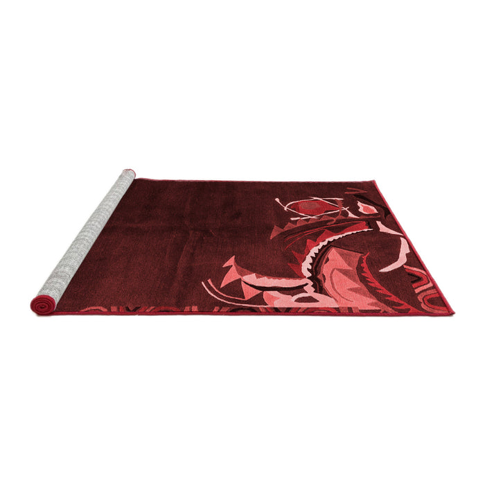 Asian Inspired Red Washable Rugs