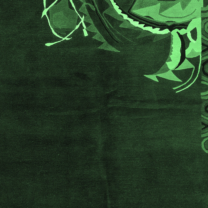 Oriental Emerald Green Asian Inspired Rug, abs3144emgrn