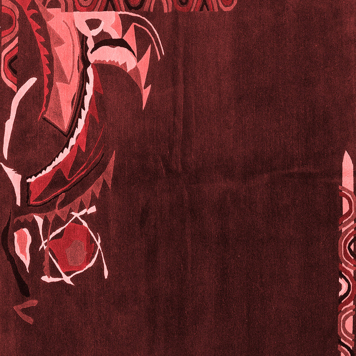 Oriental Red Asian Inspired Rug, abs3144red